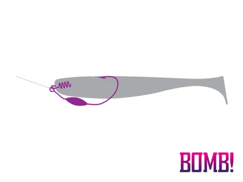 Cârlig offset lestat BOMB! HeavyShank / 5buc-1