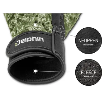 Mănuși din neopren cu căptușeală din fleece Delphin NeoFLIX-1