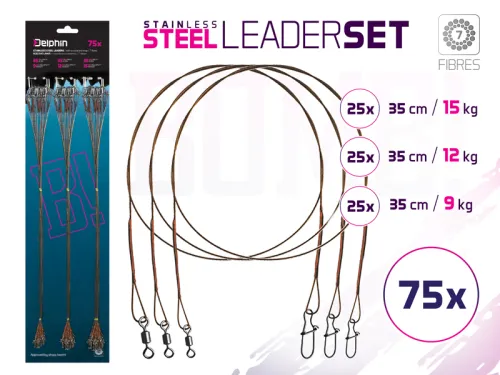 Set strune din oţel BOMB! Cu vârtej şi carabină / 7 fibre-1