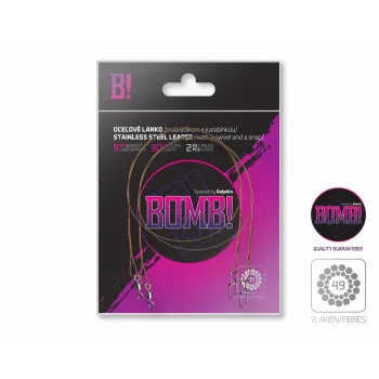 Strună din oțel cu vârtej si agrafă BOMB! / 49 fibre-1