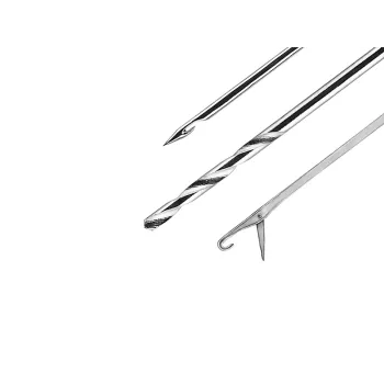 Set de croșete fluo și burghiu Delphin T-END Grip 3XF-1