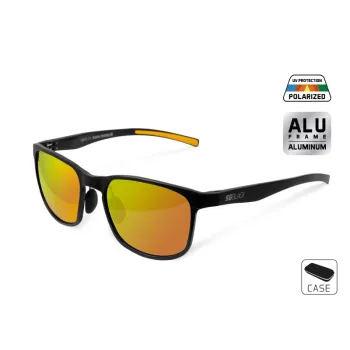 Ochelari de soare polarizați Delphin SG BLACK lentile portocalii-1